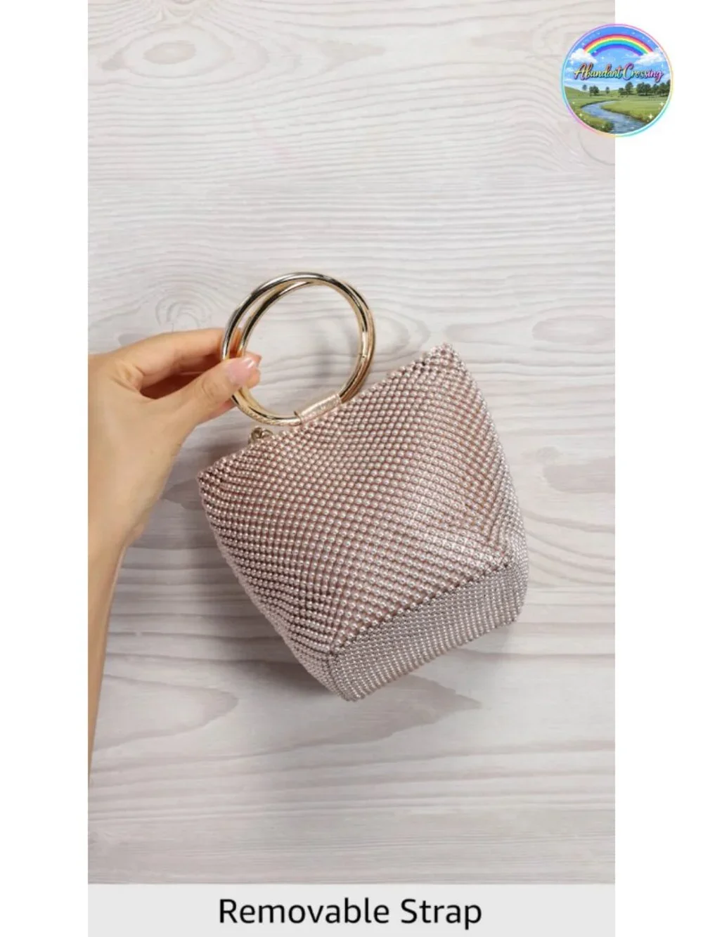 Jessica McClintock Women's Gwen Ball Mesh Ring Wristlet Pouch Clutch